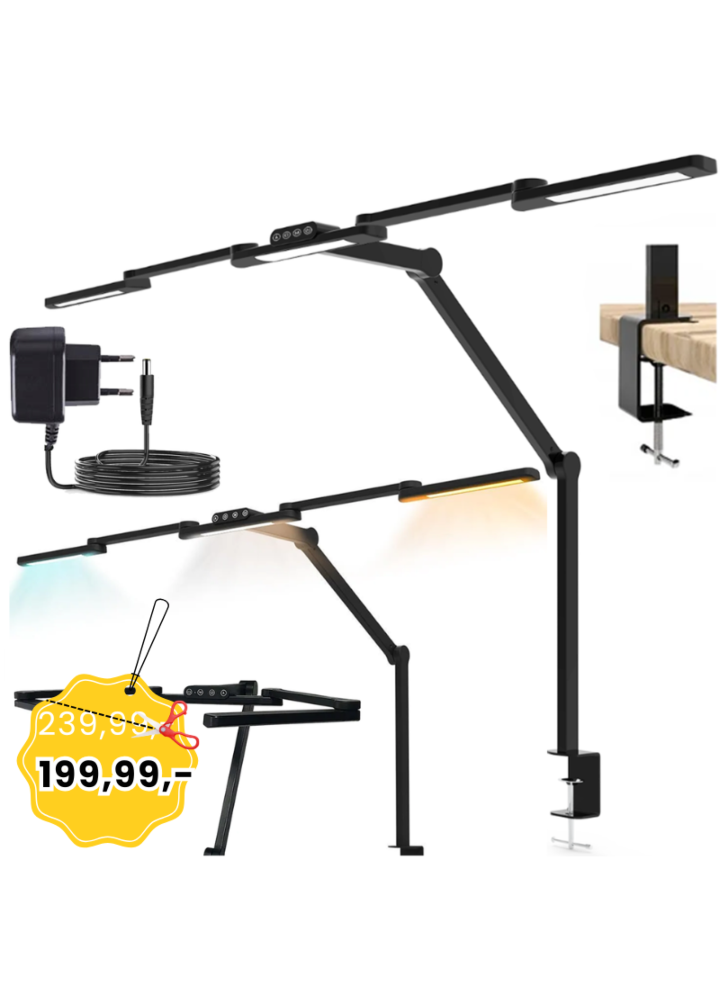 DNA DL PRO lampa biurkowa kreślarska LED bezcieniowa regulacja jasności temperatury barwowej 84x0,5W LED SMD 2835 IP20