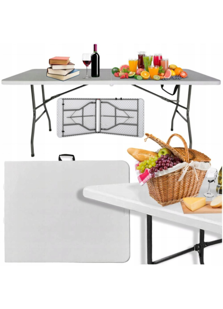 DNA ET1 stół cateringowy bankietowy rozkładany składany ogrodowy walizka 180 cm