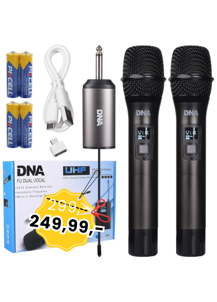DNA FU DUAL VOCAL wokalowy mikrofon bezprzewodowy zestaw 2x nadajnik doręczny