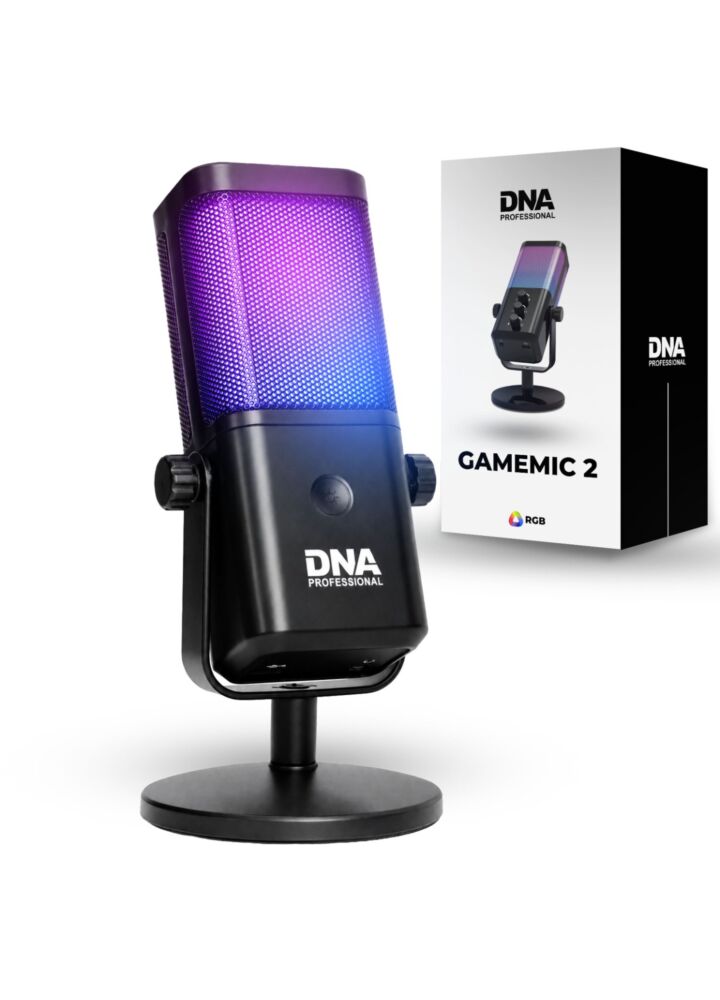 DNA GAMEMIC 2 mikrofon pojemnościowy USB RGB do komputera gamingowy studyjny przewodowy statyw biurkowy zestaw