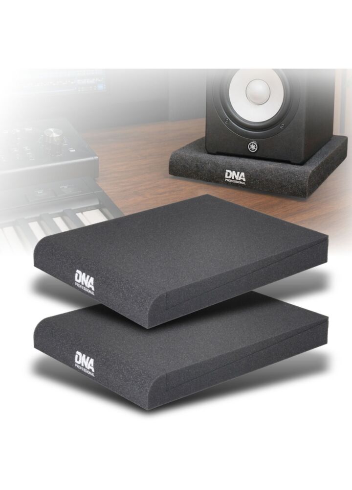 DNA MAP podkładka akustyczna antywibracyjna pod monitor studyjny głośnik czarna zestaw 2 szt. pianka poliuretanowa matowa do 4 kg