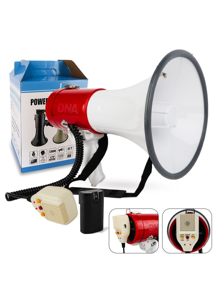 DNA MEGA2 megafon 50W wzmacniacz głosu syrena USB Bluetooth AUX micro SD