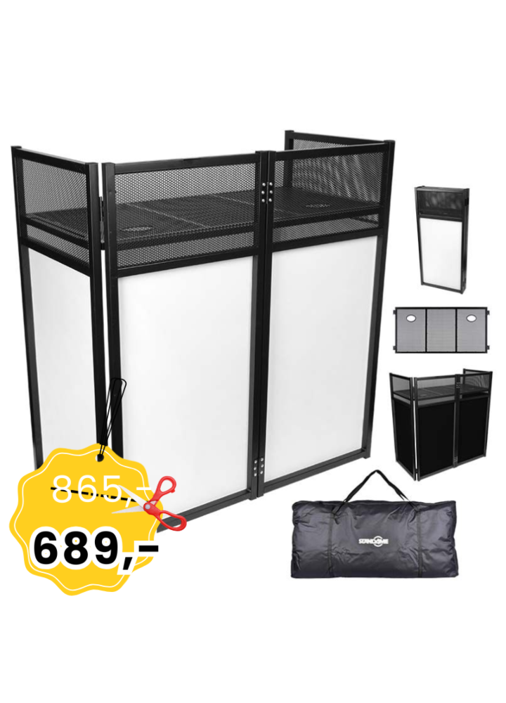 STAND4ME DJ PARAWAN XL stół ekran BK/WH DJ SCREEN