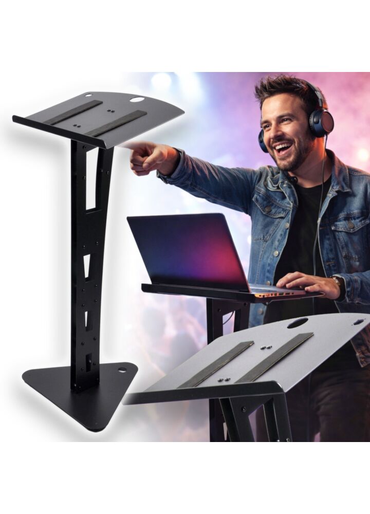 DNA PODIUM stanowisko statyw DJ pulpit pod laptop kontroler paski antypoślizgowe 108 cm do 20 kg