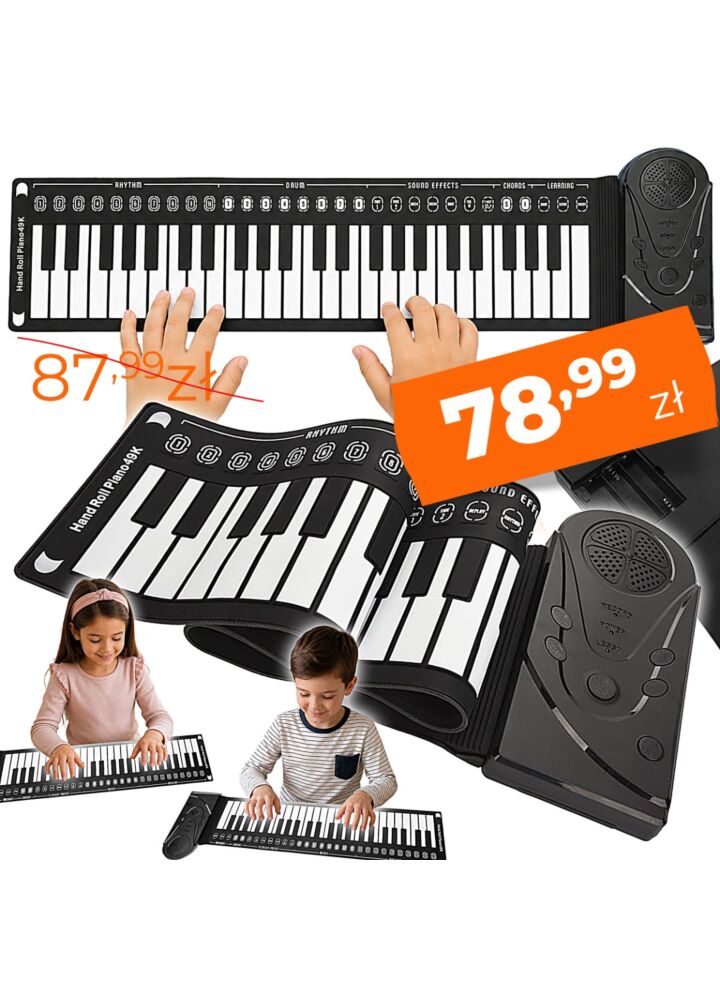 DNA ROLL 49 keyboard zwijany gumowy przenośny klawisze organy