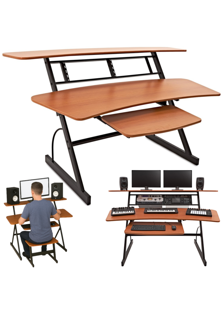 DNA SD1 studio desk workstation desktop audio equipment shelf pull-out keyboard shelf 2x4U rack 100 cm