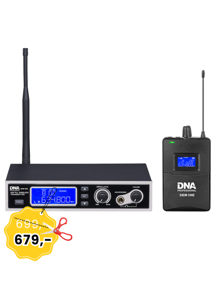 DNA SIEM ONE profesjonalny douszny odsłuch bezprzewodowy stereo system monitorowania dźwięku