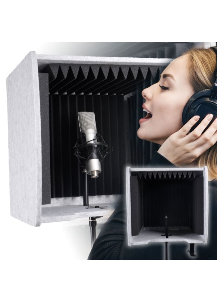 DNA STUDIO BOX kabina akustyczna przenośna składana ekran studyjny filtr do mikrofonu osłona wyciszająca tuleja montażowa adapter do statywu mikrofonowego 5/8"