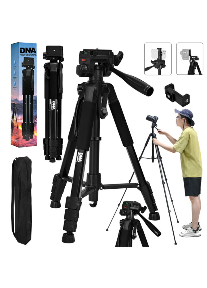 DNA T181 statyw fotograficzny 3D PTZ do aparatu kamery czarny uchwyt na smartfon pokrowiec zestaw do 3 kg
