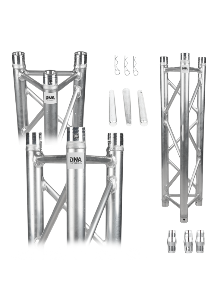 DNA T3 200 kratownica sceniczna trawers na oświetlenie aluminiowa trójkątna srebrna 50x2 mm 2 m