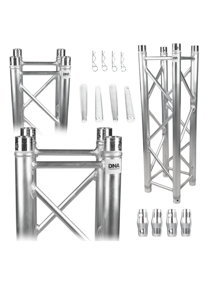 DNA T4 100 kratownica sceniczna trawers na oświetlenie aluminiowa kwadratowa srebrna 50x2 mm 1 m
