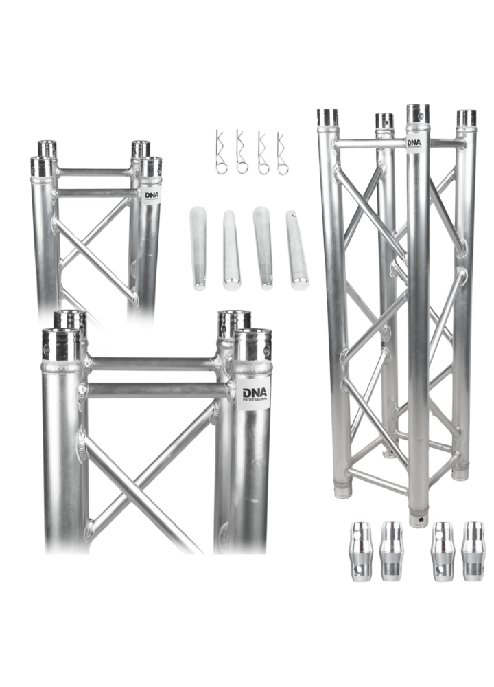 DNA T4 200 kratownica sceniczna trawers na oświetlenie aluminiowa kwadratowa srebrna 50x2 mm 2 m