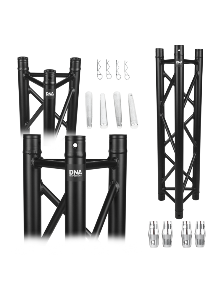 DNA TB3 150 kratownica sceniczna trawers na oświetlenie aluminiowa trójkątna czarna 50x2 mm 1,5 m