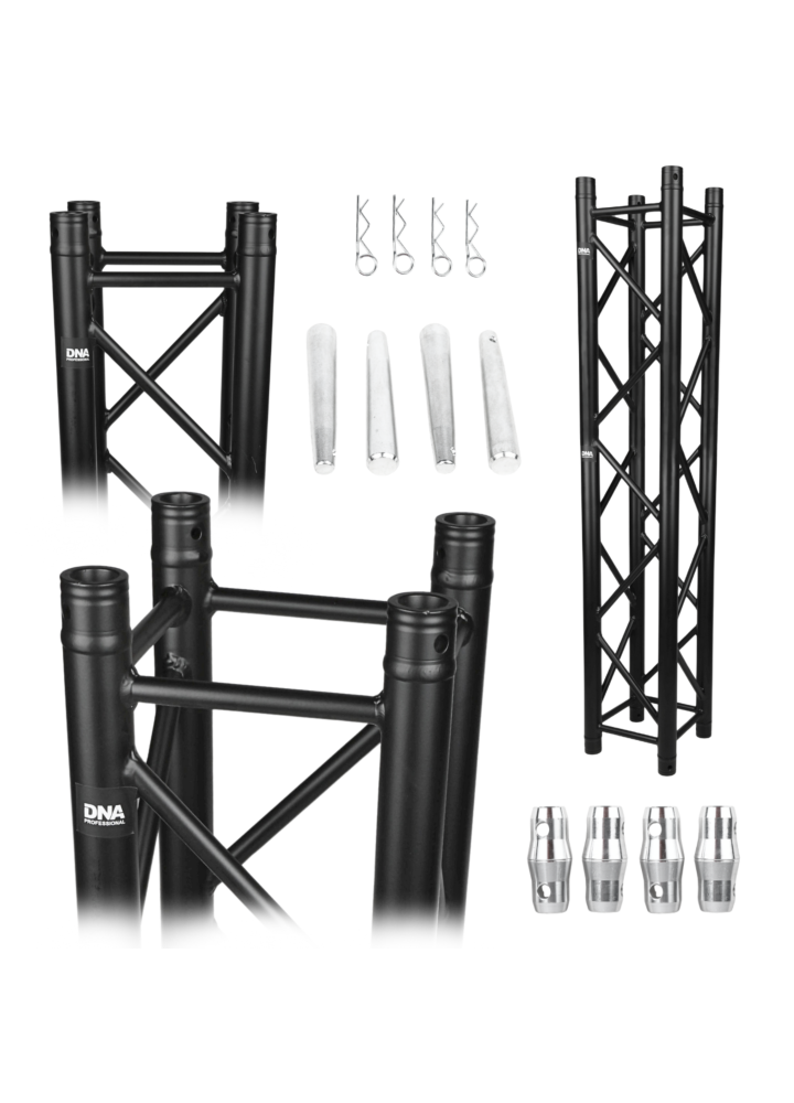 DNA TB4 150 kratownica sceniczna trawers na oświetlenie aluminiowa kwadratowa czarna 50x2 mm 1,5 m