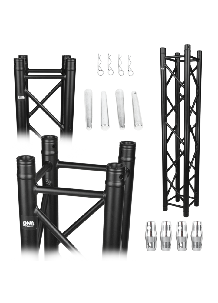 DNA TB4 150 kratownica sceniczna trawers na oświetlenie aluminiowa kwadratowa czarna 50x2 mm 1,5 m