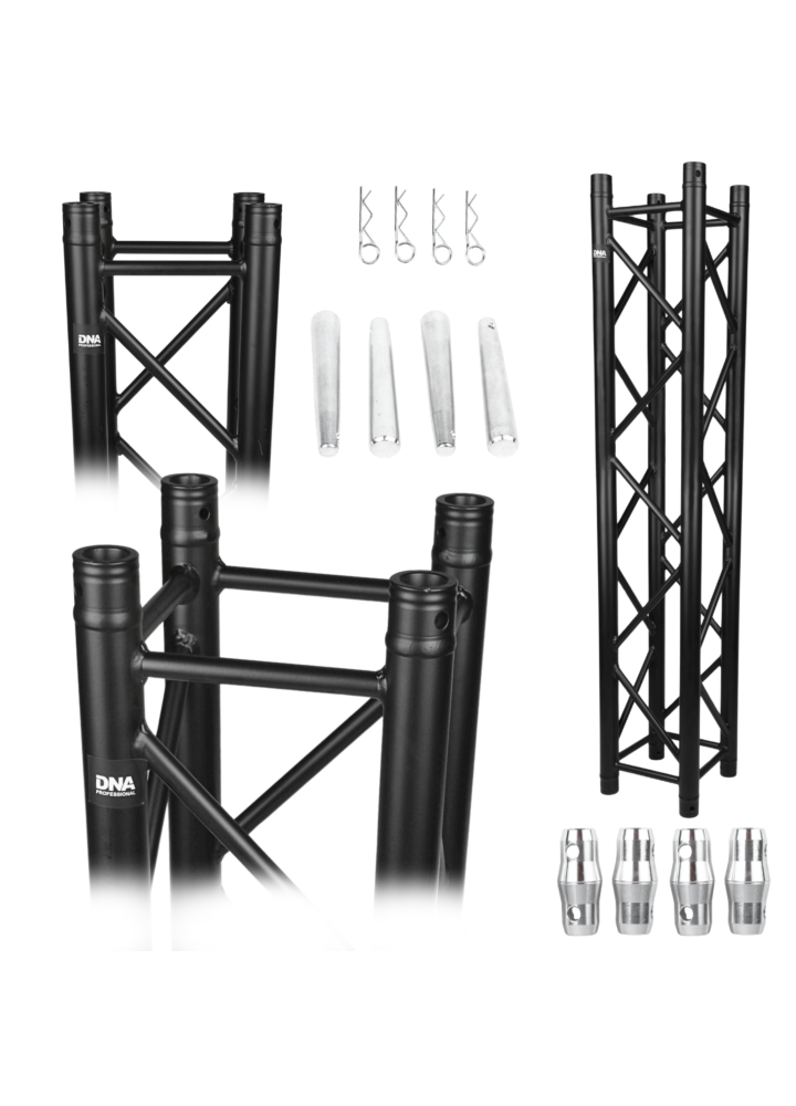 DNA TB4 200 kratownica sceniczna trawers na oświetlenie aluminiowa kwadratowa czarna 50x2 mm 2 m