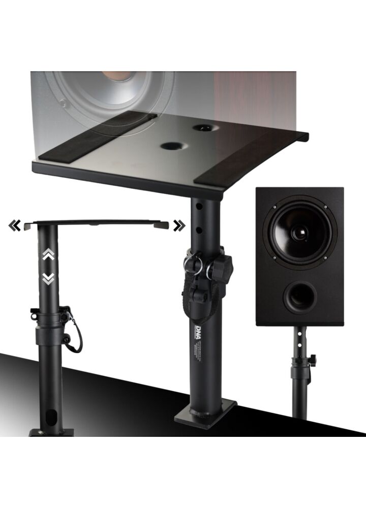 DNA TM1 biurkowy statyw pod monitor studyjny odsłuch audio do 15 kg stal taśmy antypoślizgowe