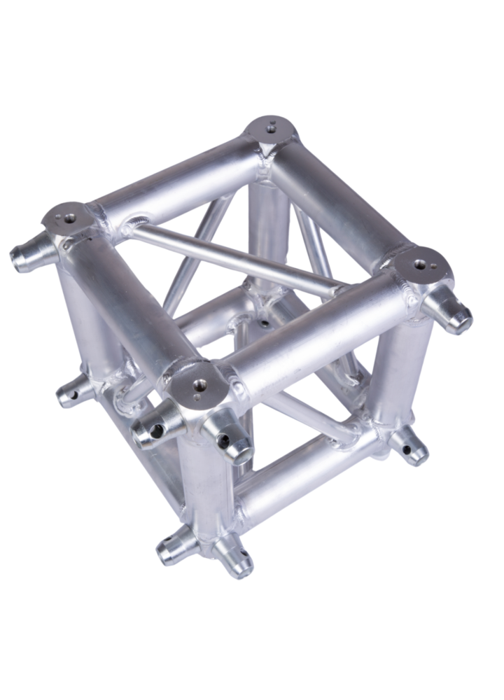 DNA TQ4 narożnik sześcienny do kratownicy trawersu na oświetlenie aluminium srebrny 50x2 mm 29x29x29 cm