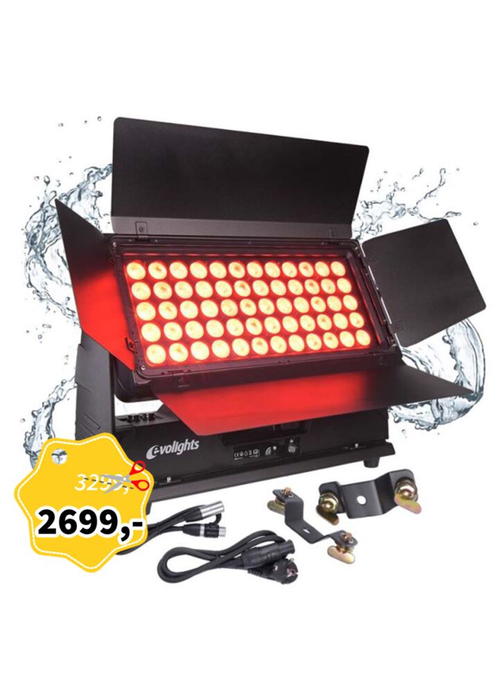 EVOLIGHTS 60x10W RGBW LED WALL WASHER naświetlacz zewnętrzny IP65