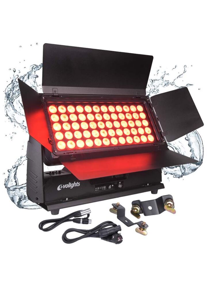 EVOLIGHTS 60x10W RGBW LED WALL WASHER + CASE ZESTAW