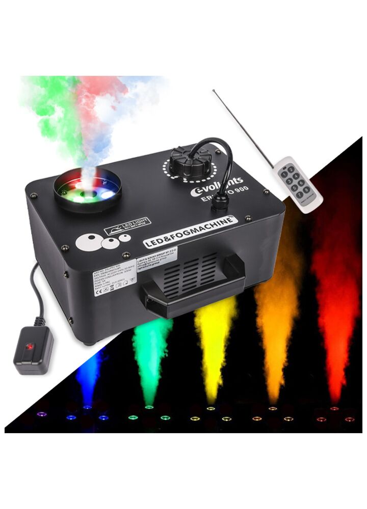 EVOLIGHTS ERUPTO 900 vertical smoke fog machine LED remote control