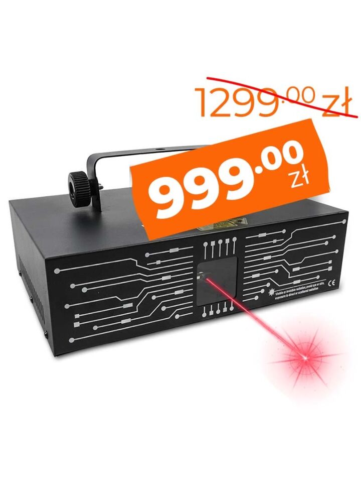 EVOLIGHTS LASER 3W RGB profesjonalne estradowe oświetlenie laserowe