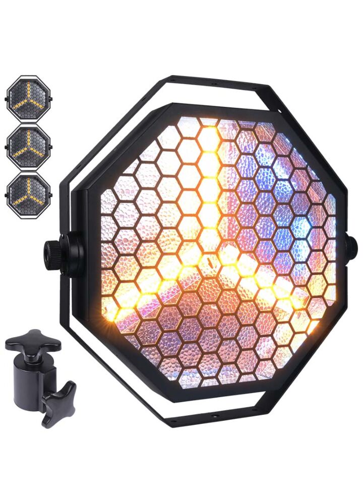 EVOLIGHTS LUMENO oświetlenie sceniczne retro vintage reflektor ciepły biały + RGB