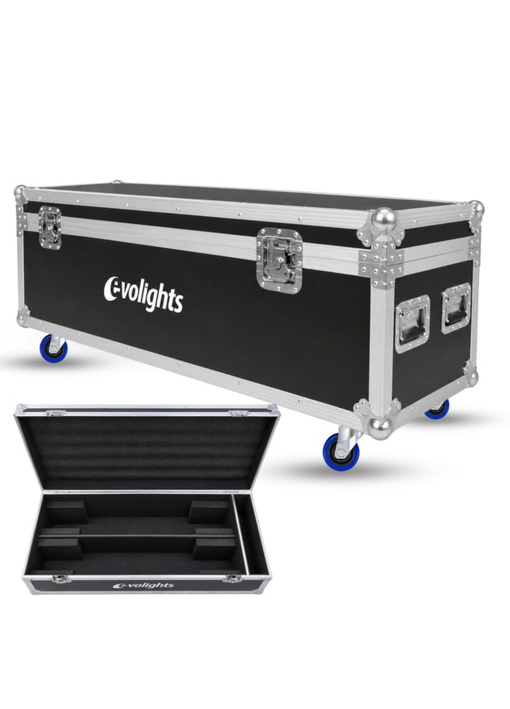 EVOLIGHTS 12 CANNON CASE 2IN1 skrzynia transportowa na 2 efekty oświetleniowe przegroda na akcesoria 4 kółka mechanizm blokady