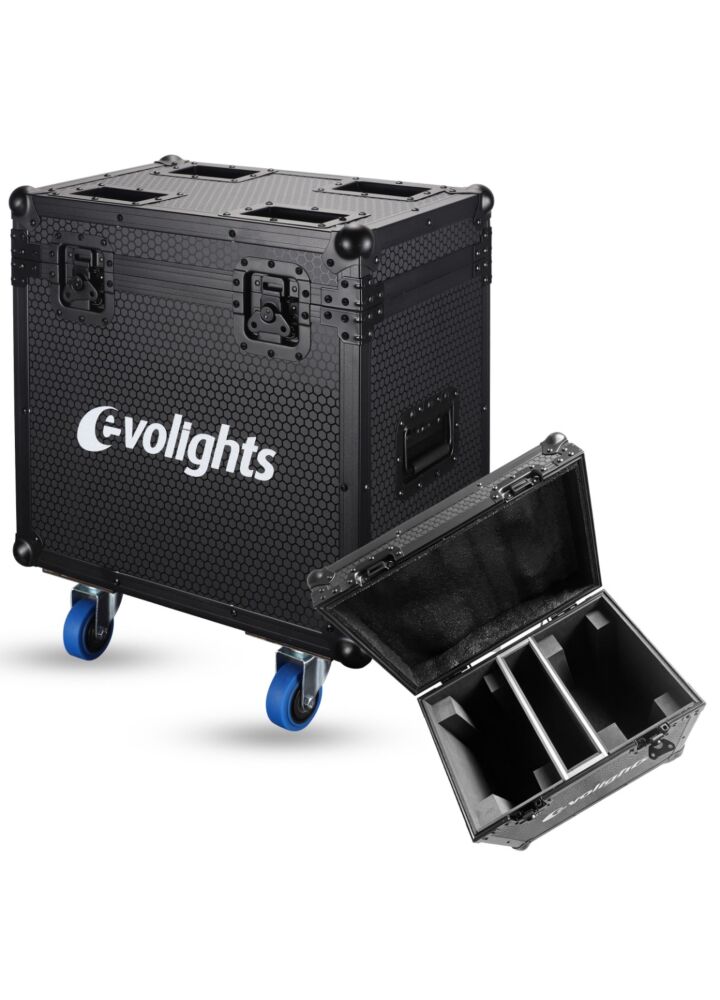 EVOLIGHTS GALACTO CASE 2IN1 skrzynia transportowa na 2 głowice ruchome komora na akcesoria 4 kółka mechanizm blokady