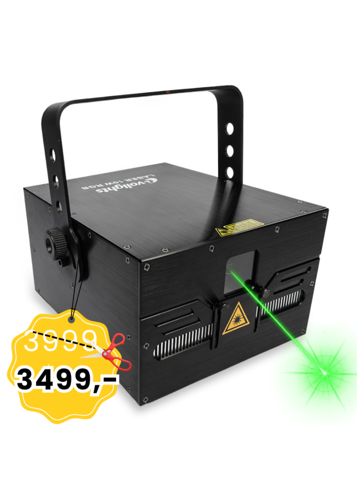 EVOLIGHTS LASER 10W RGB profesjonalne sceniczne oświetlenie laserowe