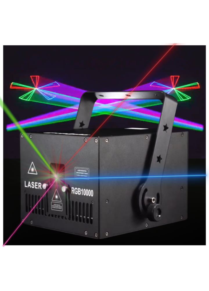 EVOLIGHTS LASER 10W RGB V2 stage professional laser lighting projector DMX ILDA 2 safety keys mounting bracket