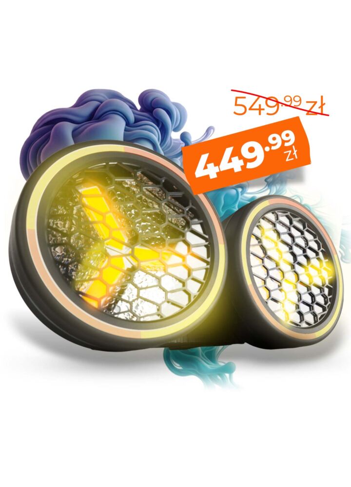 EVOLIGHTS LUMEN ROTO DUO ruchomy efekt oświetleniowy LED DMX nieskończona rotacja 6x40W WW + 62x0,5W RGB efekt ring uchwyt montażowy omega