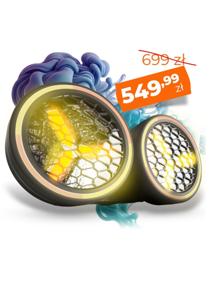 EVOLIGHTS LUMEN ROTO DUO ruchomy efekt oświetleniowy LED DMX nieskończona rotacja 6x40W WW + 62x0,5W RGB efekt ring uchwyt montażowy omega