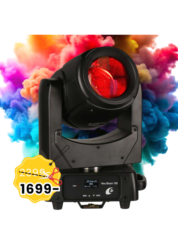 EVOLIGHTS NEO BEAM 100W głowica ruchoma LED oświetlenie estradowe