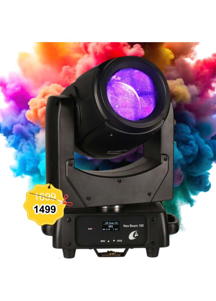 EVOLIGHTS NEO BEAM 100W głowica ruchoma LED oświetlenie estradowe