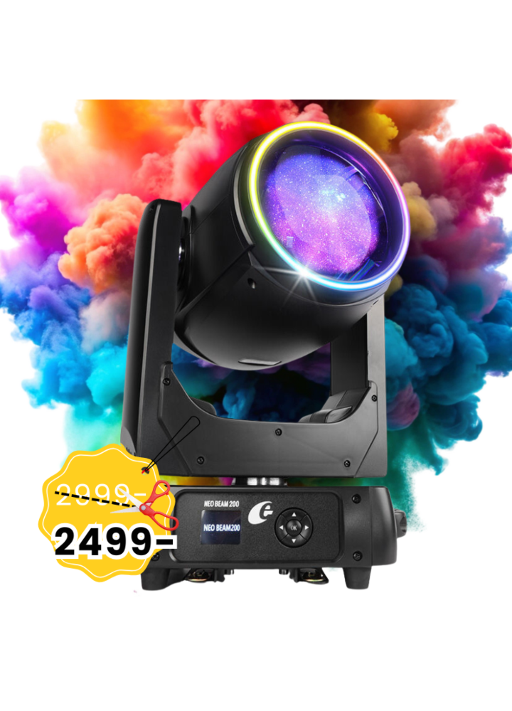 EVOLIGHTS NEO BEAM 200W głowica ruchoma LED oświetlenie sceniczne