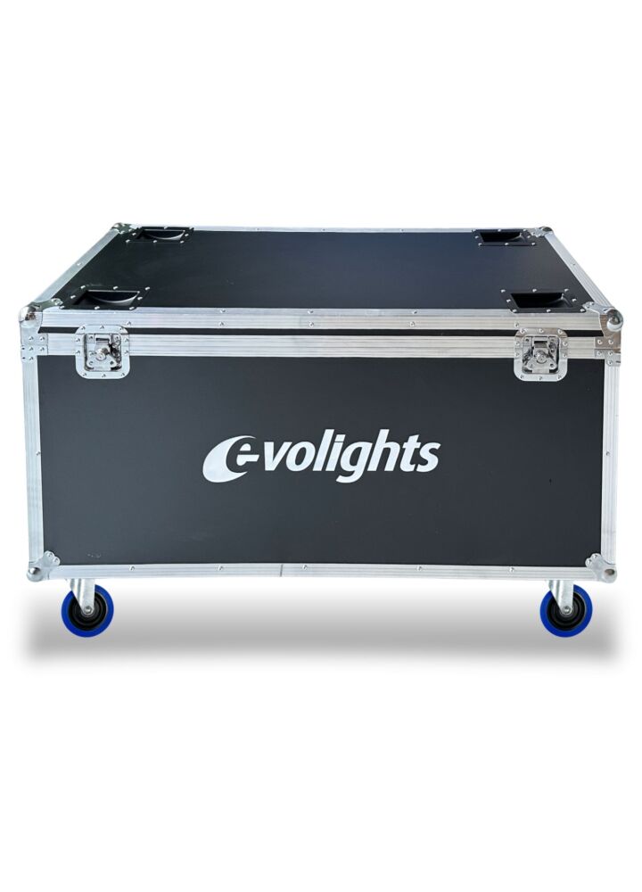 EVOLIGHTS VORTEX CASE 4IN1 skrzynia transportowa na 4 efekty oświetleniowe akcesoria 4 kółka mechanizm blokady