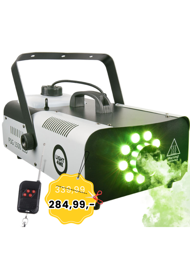 LIGHT4ME FOG 1500 LED wytwornica dymu mgły pilot