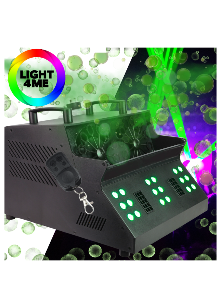 LIGHT4ME FOG DOUBLE BUBBLE profesjonalna wytwornica dymu i baniek efekt LED pilot