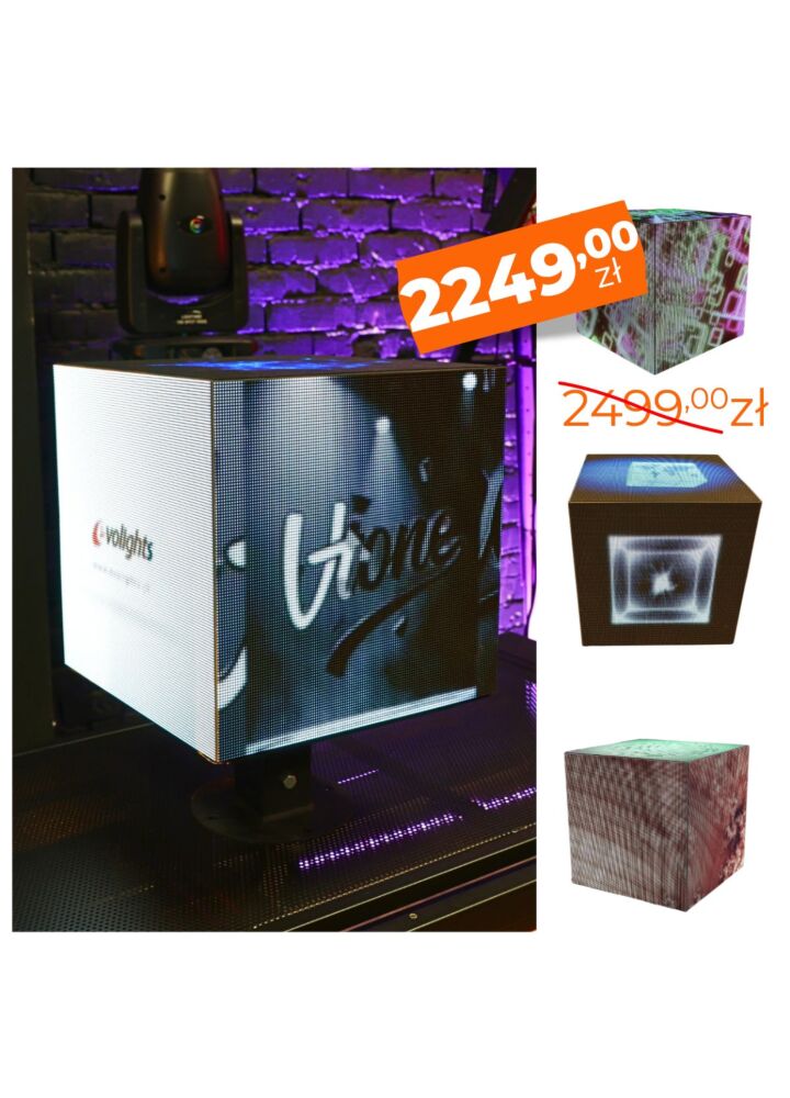 LIGHT4ME LED CUBE ekran LED wyświetlacz wewnętrzny reklama sześcian P2.5 640x128 zdalna kontrola PC Wi-Fi Android