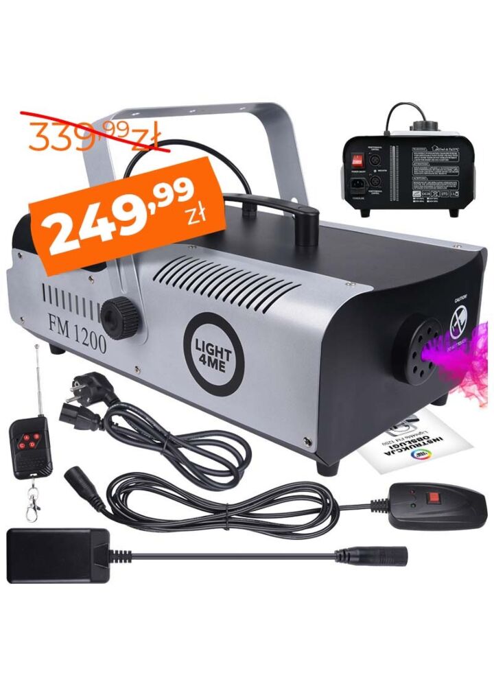 LIGHT4ME FM 1200 wytwornica dymu mgły z pilotem