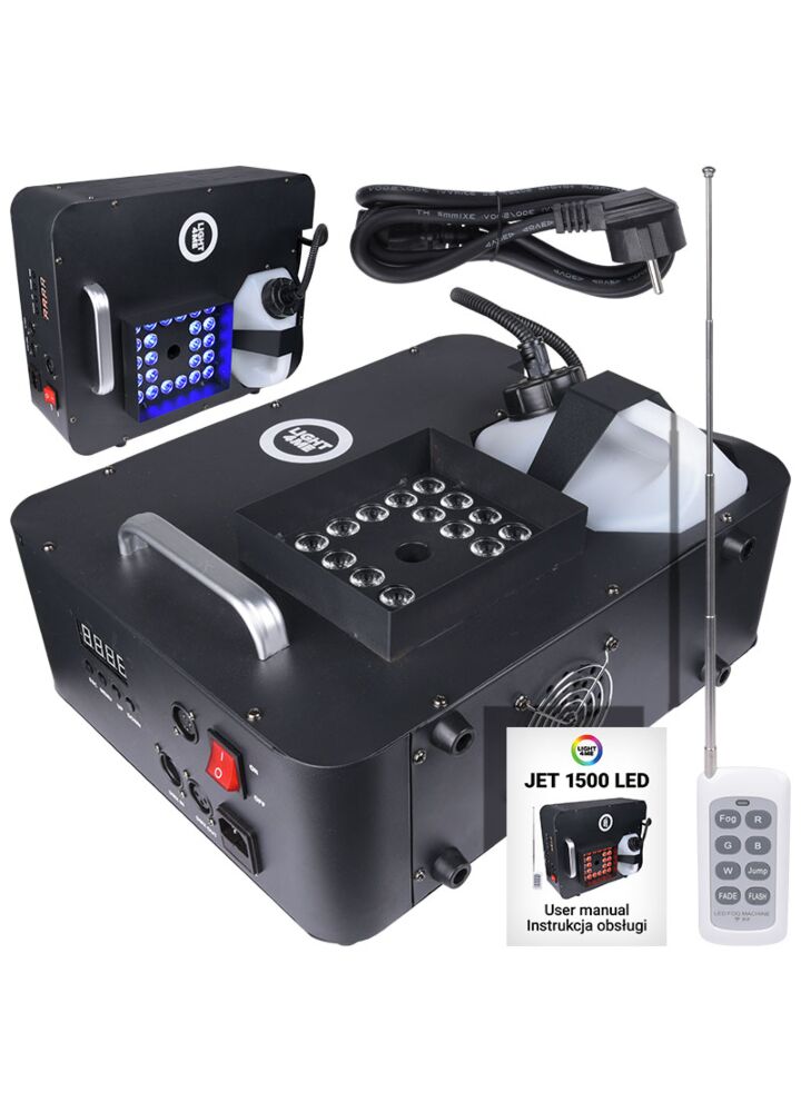 LIGHT4ME JET 1500 LED remote-controlled vertical smoke machine