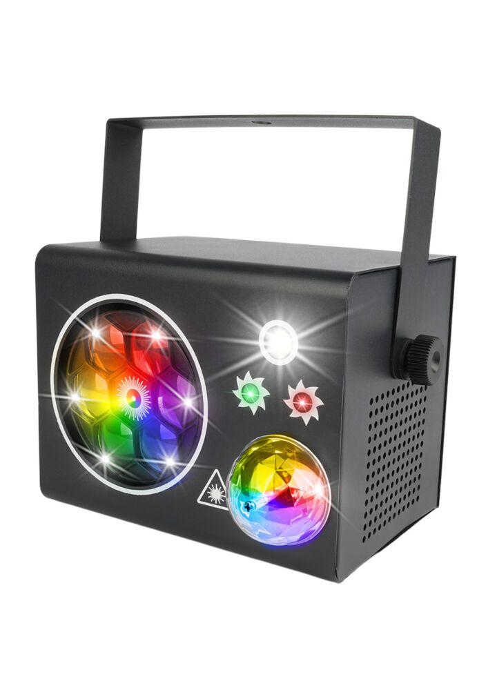 LIGHT4ME PARTY BOX V2 efekt disco LED ball laser stroboskop gobo