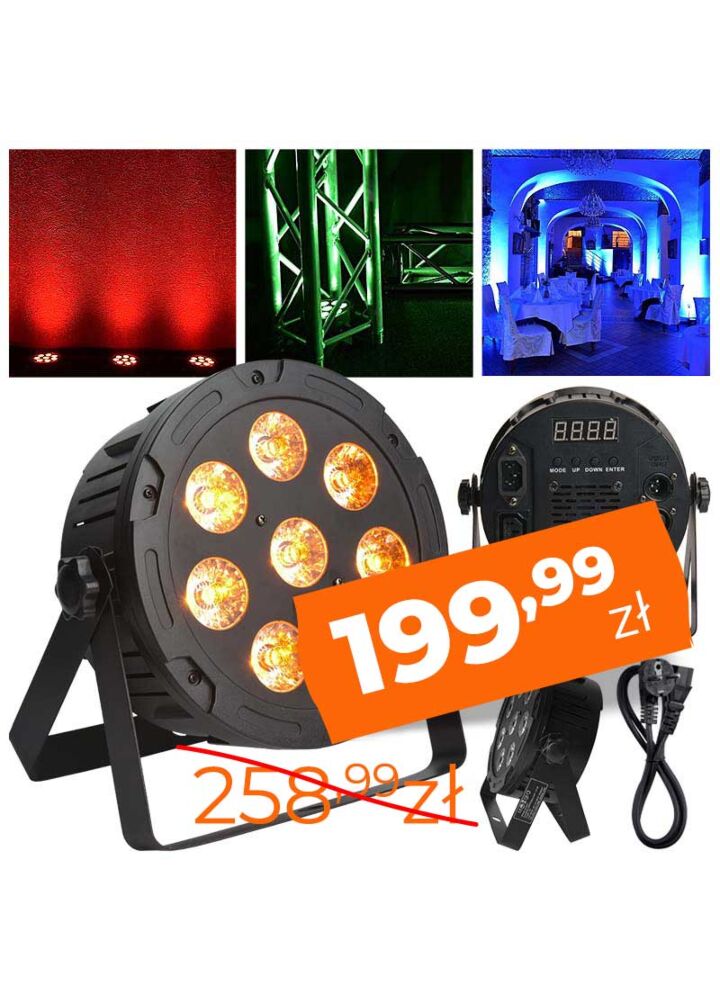 LIGHT4ME PENTA PAR 8x12W MKII RGBWA LED slim
