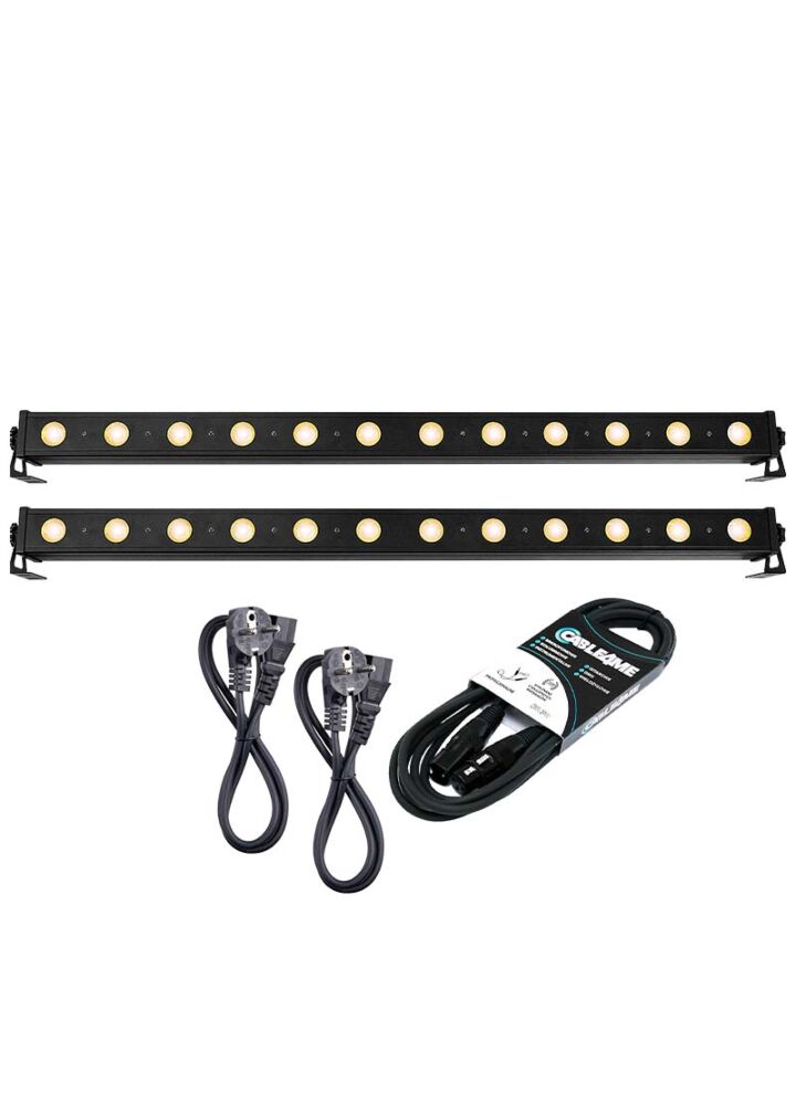 LIGHT4ME PIXEL BAR 12 WW LED belka listwa warm white 12x3W ciepły biały- zestaw 2 sztuki + przewód DMX
