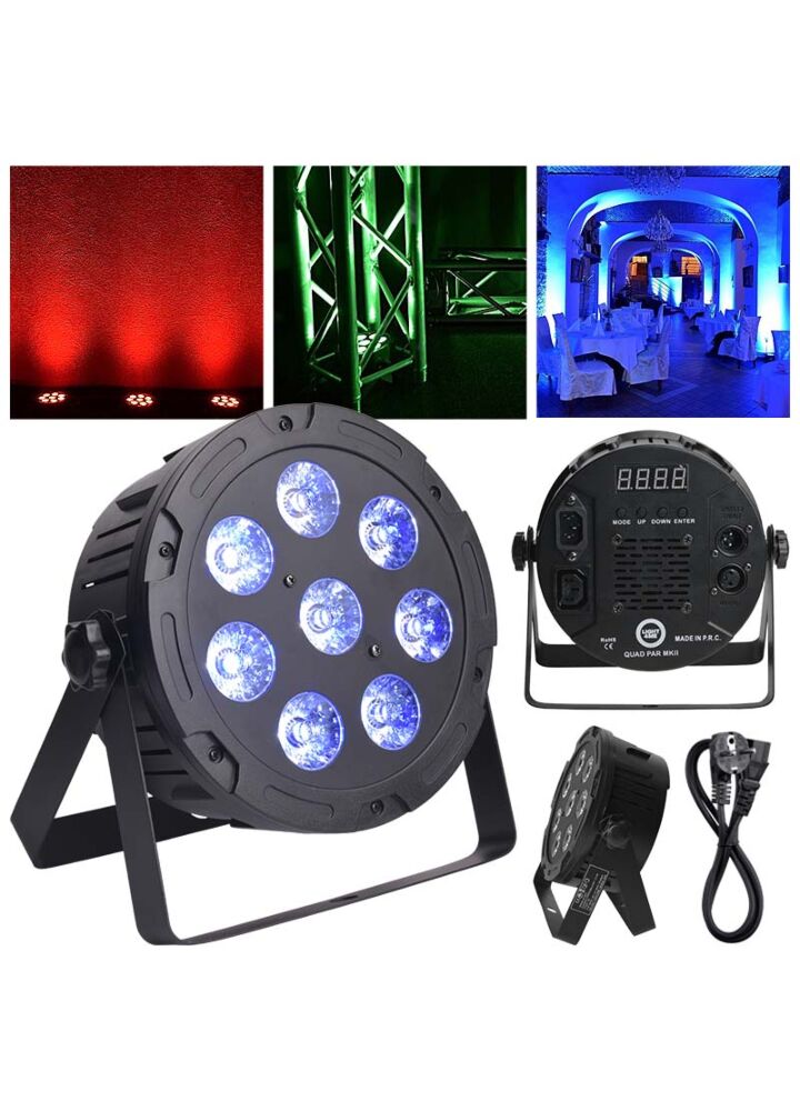 LIGHT4ME QUAD PAR 8x10W MKII RGBW LED slim płaski