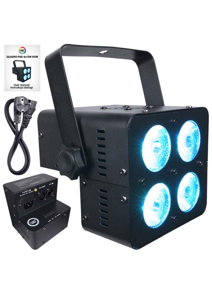 LIGHT4ME QUADRO PAR 4x15W RGBW reflektor sceniczny LED