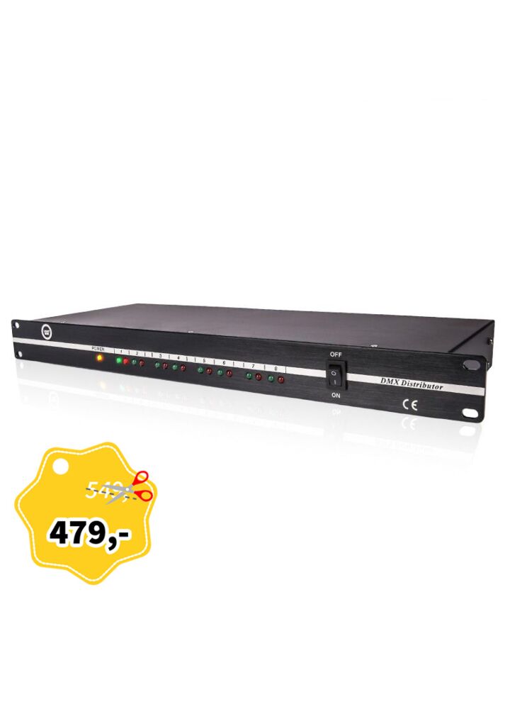 LIGHT4ME SPLIT18 DMX rozdzielacz sygnału linii 8 wyjść