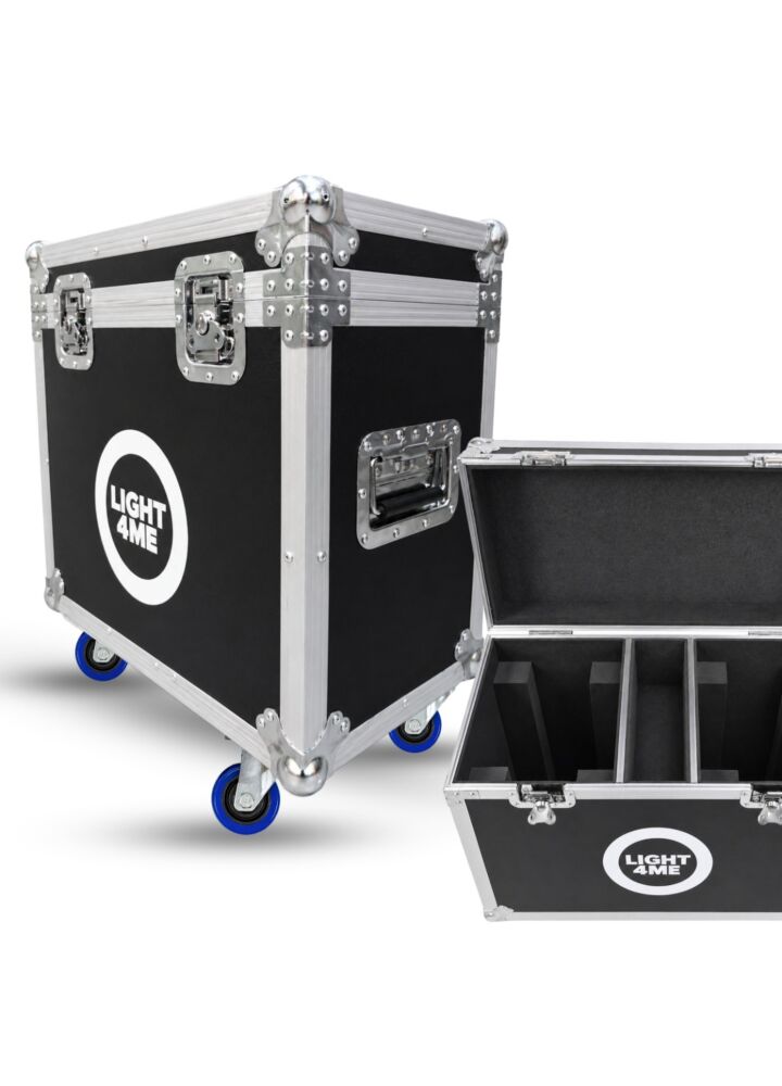 LIGHT4ME 150 SPOT RING CASE 2IN1 skrzynia transportowa na 2 głowice ruchome przegroda na akcesoria 4 kółka mechanizm blokady
