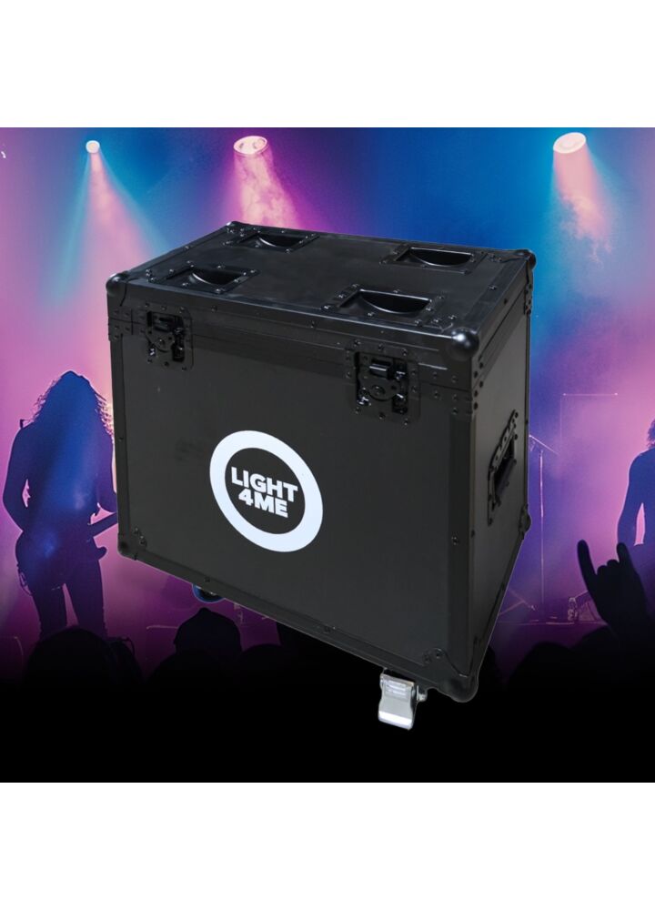 LIGHT4ME 7R SMART BEAM CASE 2IN1 skrzynia transportowa na 2 głowice ruchome przegroda na akcesoria 4 kółka mechanizm blokady